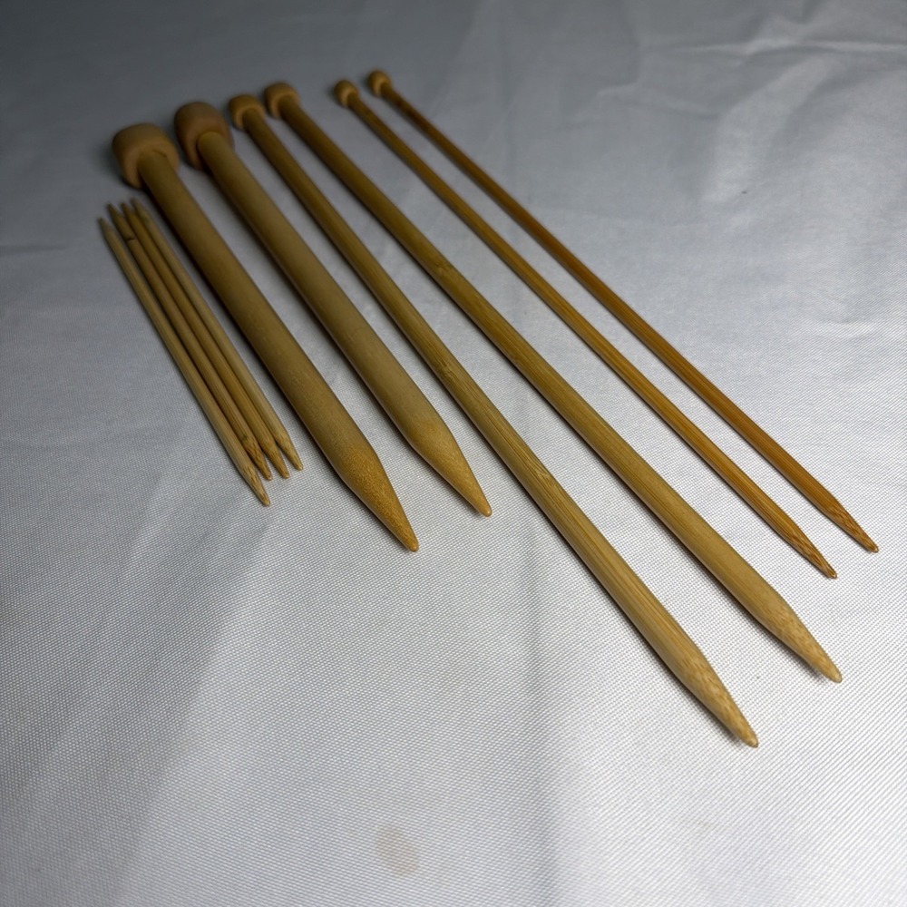 LOT of CLOVER TAKUMI BAMBOO Knitting Needles Sizes 8, 17 (12.75mm), 11 (8mm) Etc